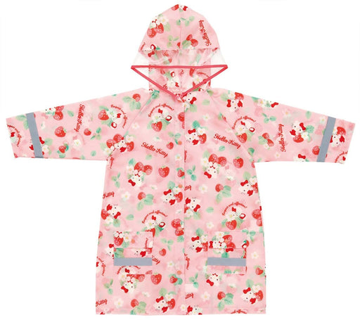 Skater Hello Kitty Kids Raincoat Flower Language Suitable for Height 110-125cm Raco1N-A- Japan Figure Store - #1 Bring To You The Best Japanese Goods