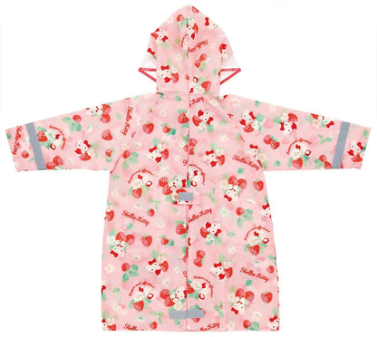 Skater Hello Kitty Kids Raincoat Flower Language Suitable for Height 110-125cm Raco1N-A- Japan Figure Store - #1 Bring To You The Best Japanese Goods