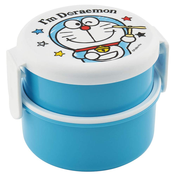 Skater Doraemon 500ml Round Bento Lunch Box with Fork - Secret Gadget Series- Japan Figure Store - #1 Bring To You The Best Japanese Goods