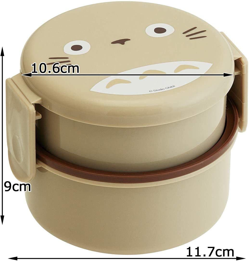 Skater Totoro Round 500ML Bento Lunch Box with Fork - Japanese Ghibli Made- Japan Figure Store - #1 Bring To You The Best Japanese Goods
