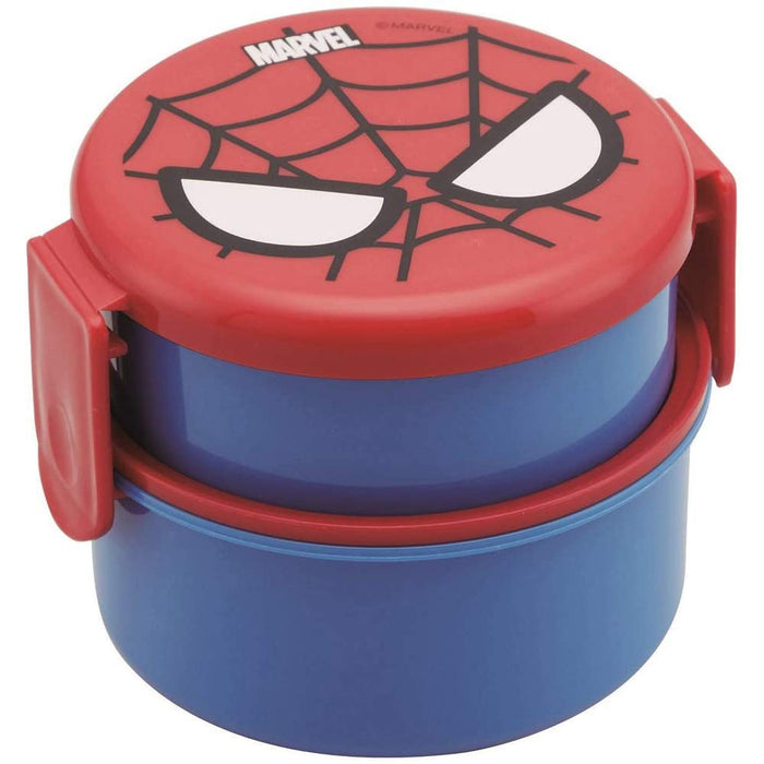 Skater 500ml Spiderman Round Lunch Bento Box with Fork- Japan Figure Store - #1 Bring To You The Best Japanese Goods