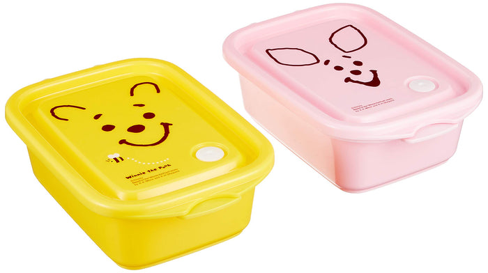 Skater 500Ml Sealable Container 2-Pack Winnie The Pooh Face Disney Japan- Japan Figure Store - #1 Bring To You The Best Japanese Goods
