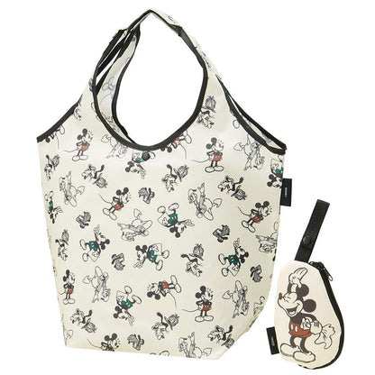 Skater Mickey Mouse Eco Friendly Shopping Bag with Pouch 420x320x180mm- Japan Figure Store - #1 Bring To You The Best Japanese Goods