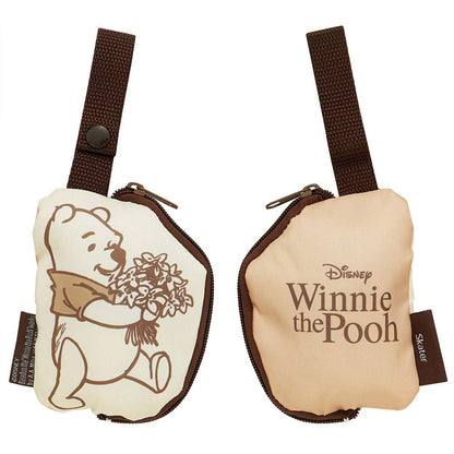 Skater Winnie The Pooh Eco Shopping Bag with Pouch 420x320x180mm - KBS42P-A- Japan Figure Store - #1 Bring To You The Best Japanese Goods