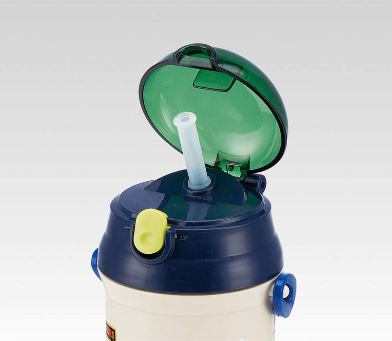 Skater Dinosaur 340ml Silicone Straw Water Bottle - Kids Hydration SST3H- Japan Figure Store - #1 Bring To You The Best Japanese Goods