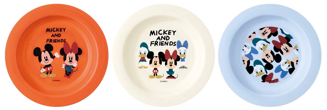 Skater Disney Mickey Mouse 15cm Small Plastic Plates Set of 3 Made in Japan- Japan Figure Store - #1 Bring To You The Best Japanese Goods