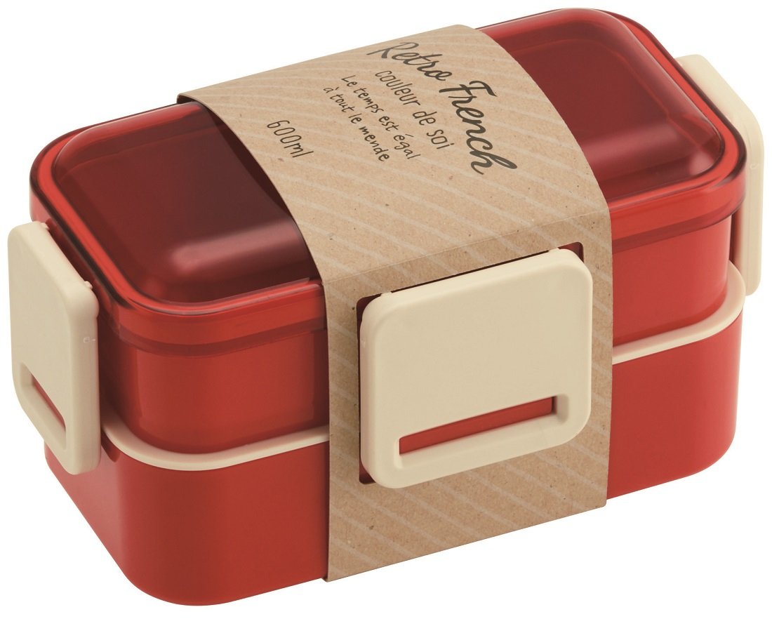 Skater 600Ml 2-Tier Retro French Orange Lunch Box with Dome Lid - Made in Japan- Japan Figure Store - #1 Bring To You The Best Japanese Goods