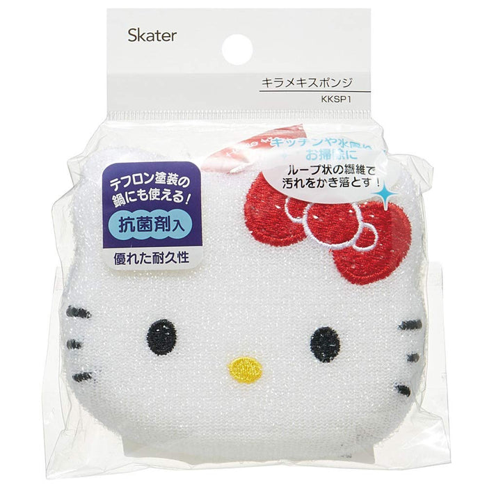 Skater Hello Kitty Sparkle Kitchen Sponge Scrubber - Sanrio Kksp1- Japan Figure Store - #1 Bring To You The Best Japanese Goods