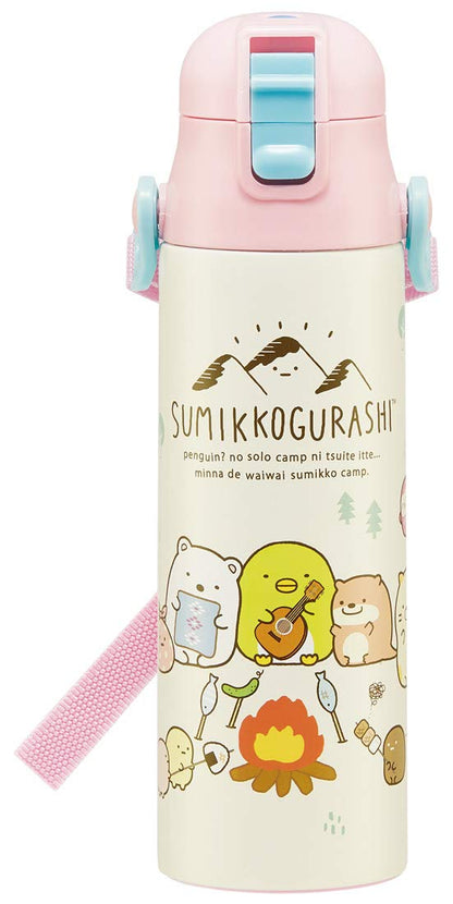 Skater Sumikko Gurashi Stainless Steel Sports Water Bottle Direct Drinking 580ml for Camping - Sdc6N- Japan Figure Store - #1 Bring To You The Best Japanese Goods
