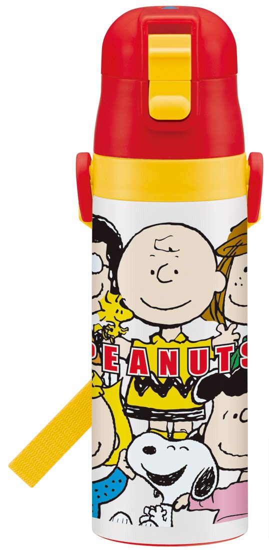 Skater Snoopy Peanuts Friends Kids 470ml Stainless Steel Sports Water Bottle- Japan Figure Store - #1 Bring To You The Best Japanese Goods