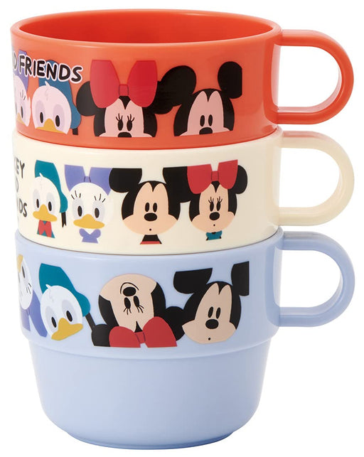 Skater Disney Mickey Mouse Stacking Cups for Kids Set of 3 Made in Japan - KS31-A- Japan Figure Store - #1 Bring To You The Best Japanese Goods