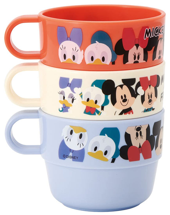 Skater Disney Mickey Mouse Stacking Cups for Kids Set of 3 Made in Japan - KS31-A- Japan Figure Store - #1 Bring To You The Best Japanese Goods