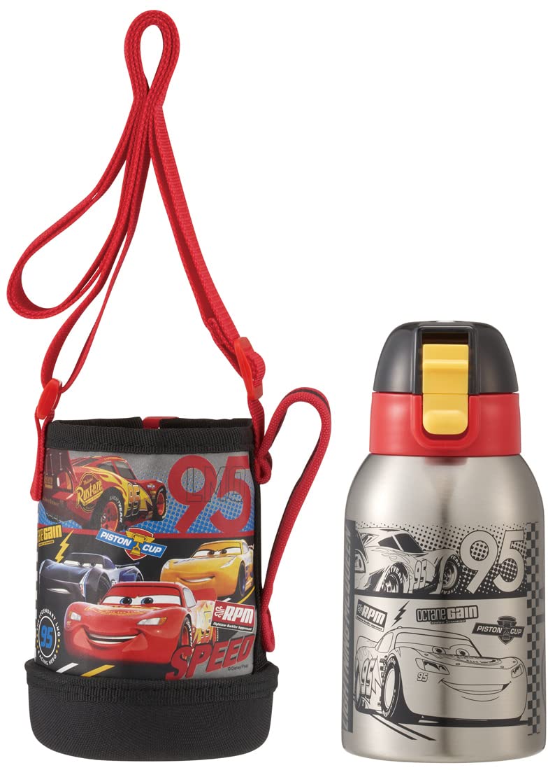 Skater Kids Stainless Steel Water Bottle 400ml Car Design Lightweight Wide Mouth Cold-Keeping Disney- Japan Figure Store - #1 Bring To You The Best Japanese Goods