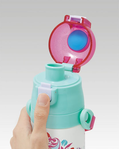 Skater Ariel 22 Disney Stainless Steel Water Bottle for Kids 470ml Lightweight- Japan Figure Store - #1 Bring To You The Best Japanese Goods