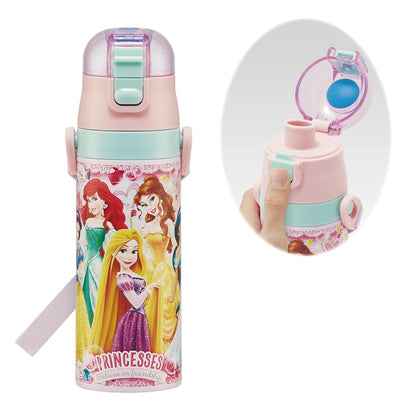 Skater Disney Princess 24 Stainless Steel Kids Water Bottle Lightweight 470ml Sdc4-A- Japan Figure Store - #1 Bring To You The Best Japanese Goods