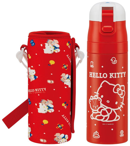 Skater Hello Kitty Stainless Steel Water Bottle for Kids 470ml Lightweight & Cute- Japan Figure Store - #1 Bring To You The Best Japanese Goods