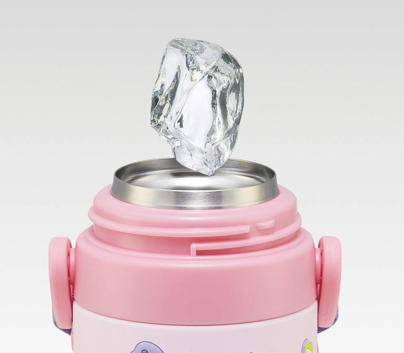 Skater Kids Stainless Steel Water Bottle - Lightweight Direct Drinking 480ml Cute 3D Happy Smile SDPV5- Japan Figure Store - #1 Bring To You The Best Japanese Goods