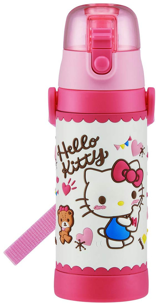 Skater Hello Kitty Stainless Steel 480ml Water Bottle - Lightweight Kids Sport Bottle Cold Storage Only- Japan Figure Store - #1 Bring To You The Best Japanese Goods