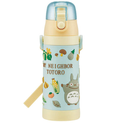 Skater Cute Totoro 3D Printed Kids Water Bottle 480ml Stainless Steel Lightweight Child-Friendly Green- Japan Figure Store - #1 Bring To You The Best Japanese Goods