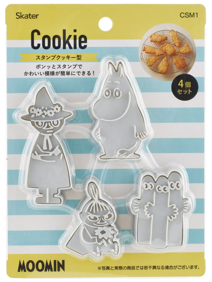 Skater Moomin Bread and Cookie Cutter Stamp Set 4 Pieces CSM1-A- Japan Figure Store - #1 Bring To You The Best Japanese Goods
