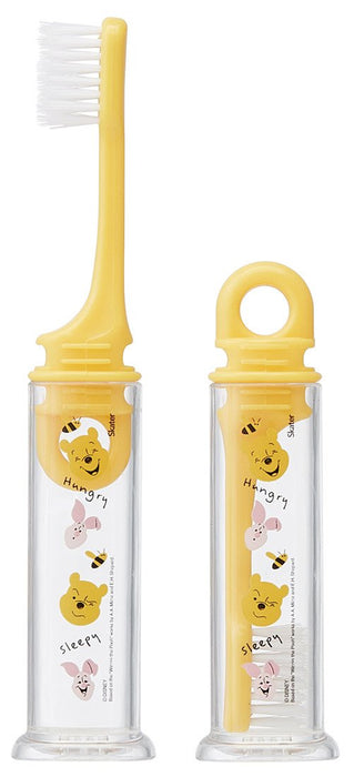 Skater Disney Winnie The Pooh 14.5cm Toothbrush with Dental Case Normal Bristle Hardness- Japan Figure Store - #1 Bring To You The Best Japanese Goods