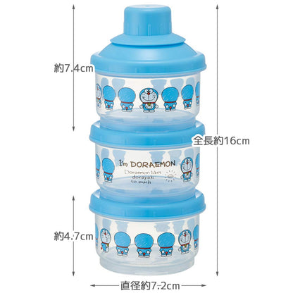 Skater Doraemon 100ml Sanrio Powdered Milk Storage Containers Small - 3 Pack- Japan Figure Store - #1 Bring To You The Best Japanese Goods