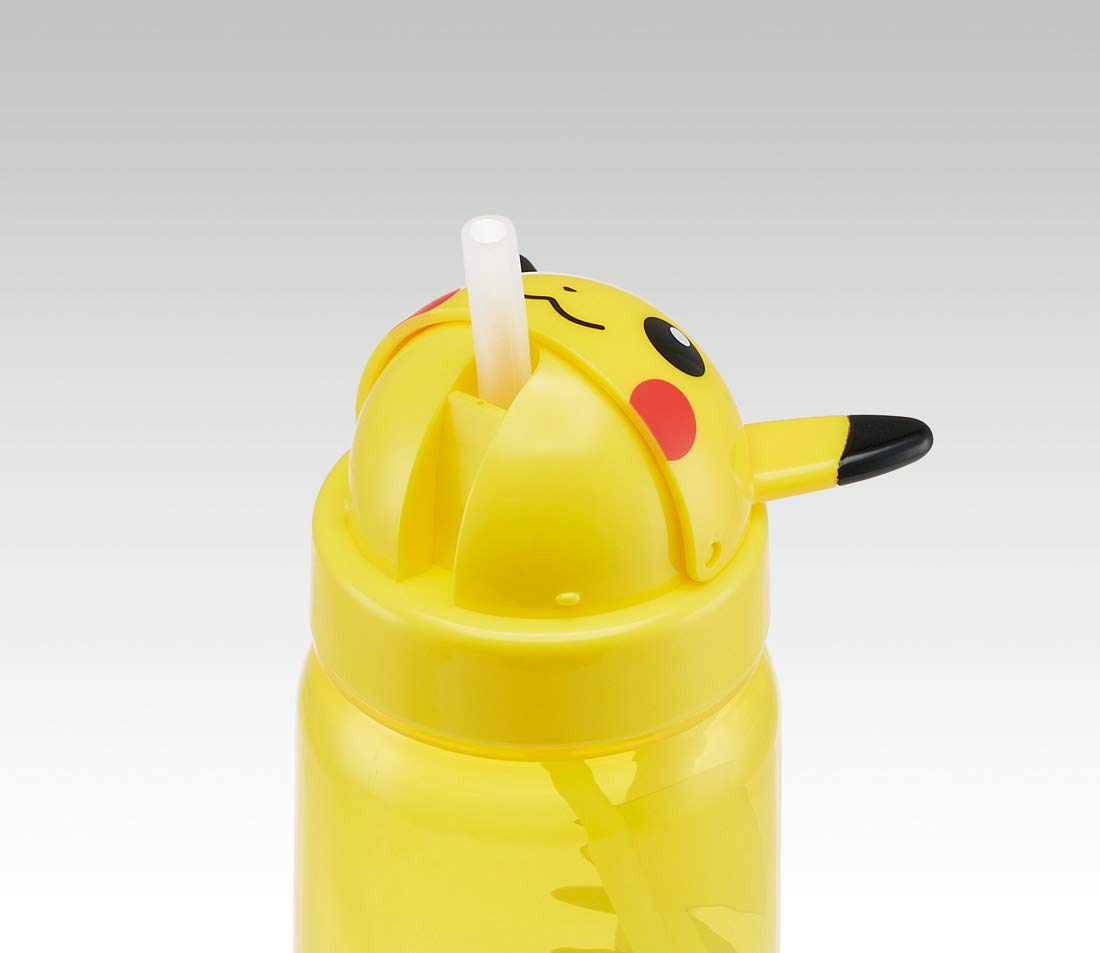 Skater Pokemon Pikachu 350ml Straw Water Bottle Easy-Carry Die Cut Design- Japan Figure Store - #1 Bring To You The Best Japanese Goods