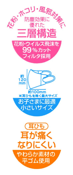 Skater Kids 3D Mask - 3-Ply Nonwoven Pack of 10 Shimajiro 18 12x10cm- Japan Figure Store - #1 Bring To You The Best Japanese Goods