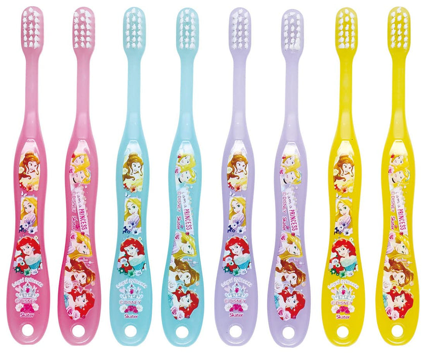 Skater Disney Princess Soft Toothbrush Set for 3-5 Years Old Preschoolers 14cm 8 Pack- Japan Figure Store - #1 Bring To You The Best Japanese Goods