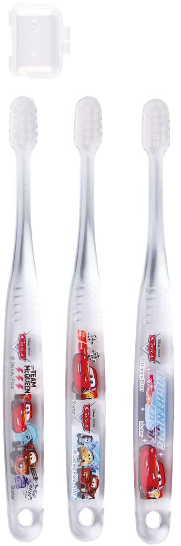 Skater Disney Cars Soft Toothbrush Set for Preschoolers 3-5 Years - 3 Pieces- Japan Figure Store - #1 Bring To You The Best Japanese Goods