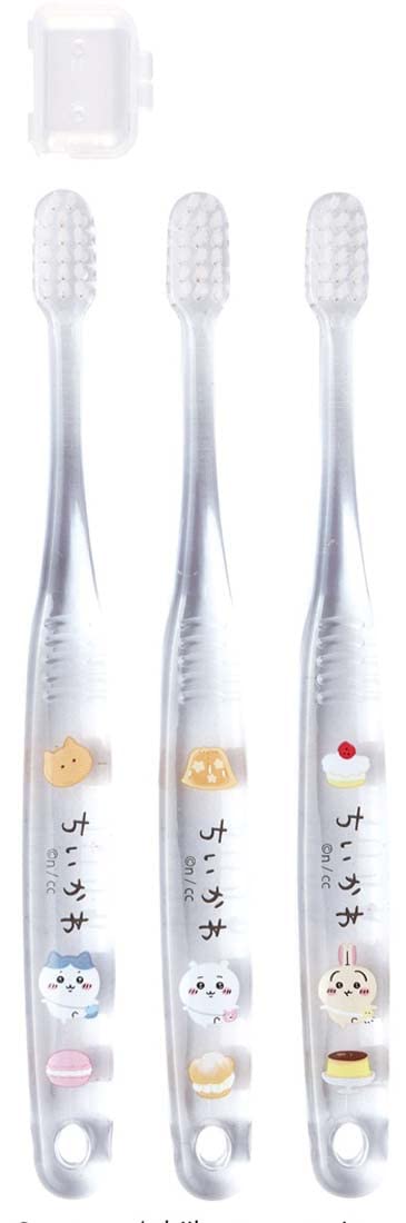Skater Soft Clear Toothbrush Set for Preschoolers Ages 3-5 Chiikawa Tbcr5T-A 3-Pack- Japan Figure Store - #1 Bring To You The Best Japanese Goods