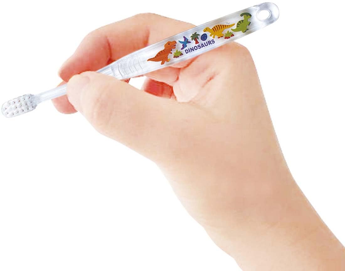 Skater 3-Piece Soft Clear Toothbrush Set For Kids Ages 3-5 with Dinosaur Picture Book- Japan Figure Store - #1 Bring To You The Best Japanese Goods