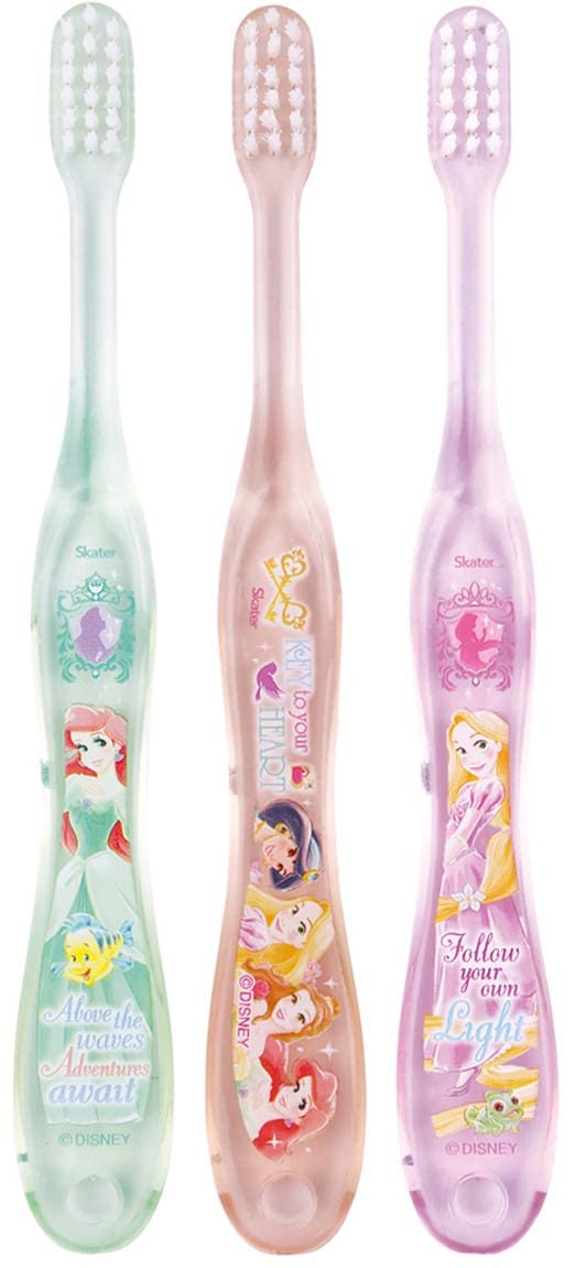 Skater Princess Soft Toothbrush Set for Preschoolers Ages 3-5 14cm - Pack of 3- Japan Figure Store - #1 Bring To You The Best Japanese Goods