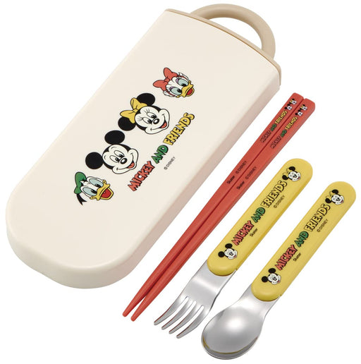 Skater Trio Set - Antibacterial Kids Cookware Disney Mickey Mouse & Friends Made in Japan- Japan Figure Store - #1 Bring To You The Best Japanese Goods