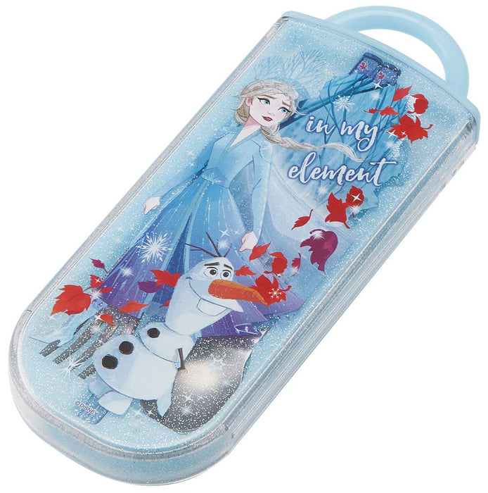 Skater Disney Frozen Elsa & Olaf Trio Set - 16.5cm Chopsticks Spoon and Fork- Japan Figure Store - #1 Bring To You The Best Japanese Goods