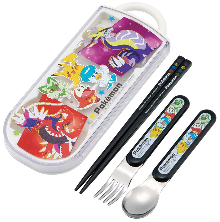Skater Trio Set - Kids Antibacterial Pokemon 23N Chopsticks Spoon Fork - Made in Japan- Japan Figure Store - #1 Bring To You The Best Japanese Goods