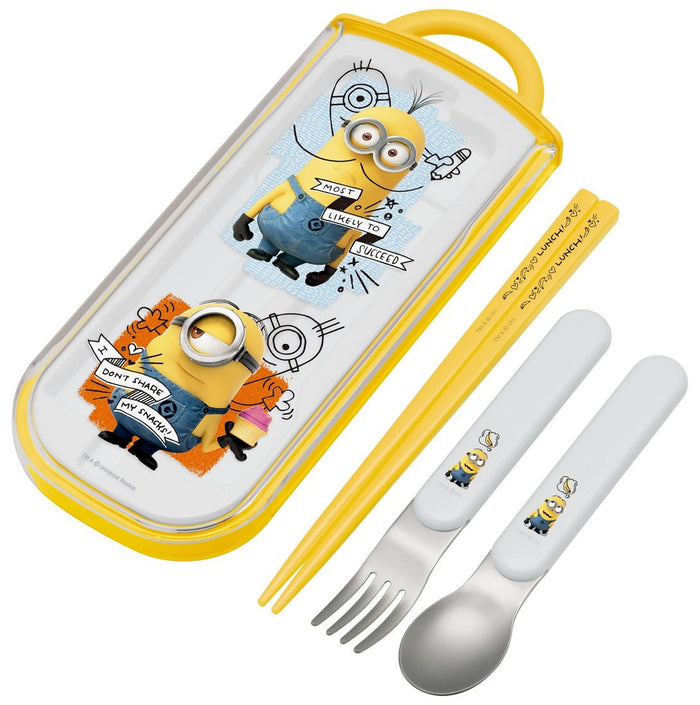 Skater Minions Trio Set - Sliding Chopsticks Spoon Fork - Despicable Me 17 Tcs1Am- Japan Figure Store - #1 Bring To You The Best Japanese Goods