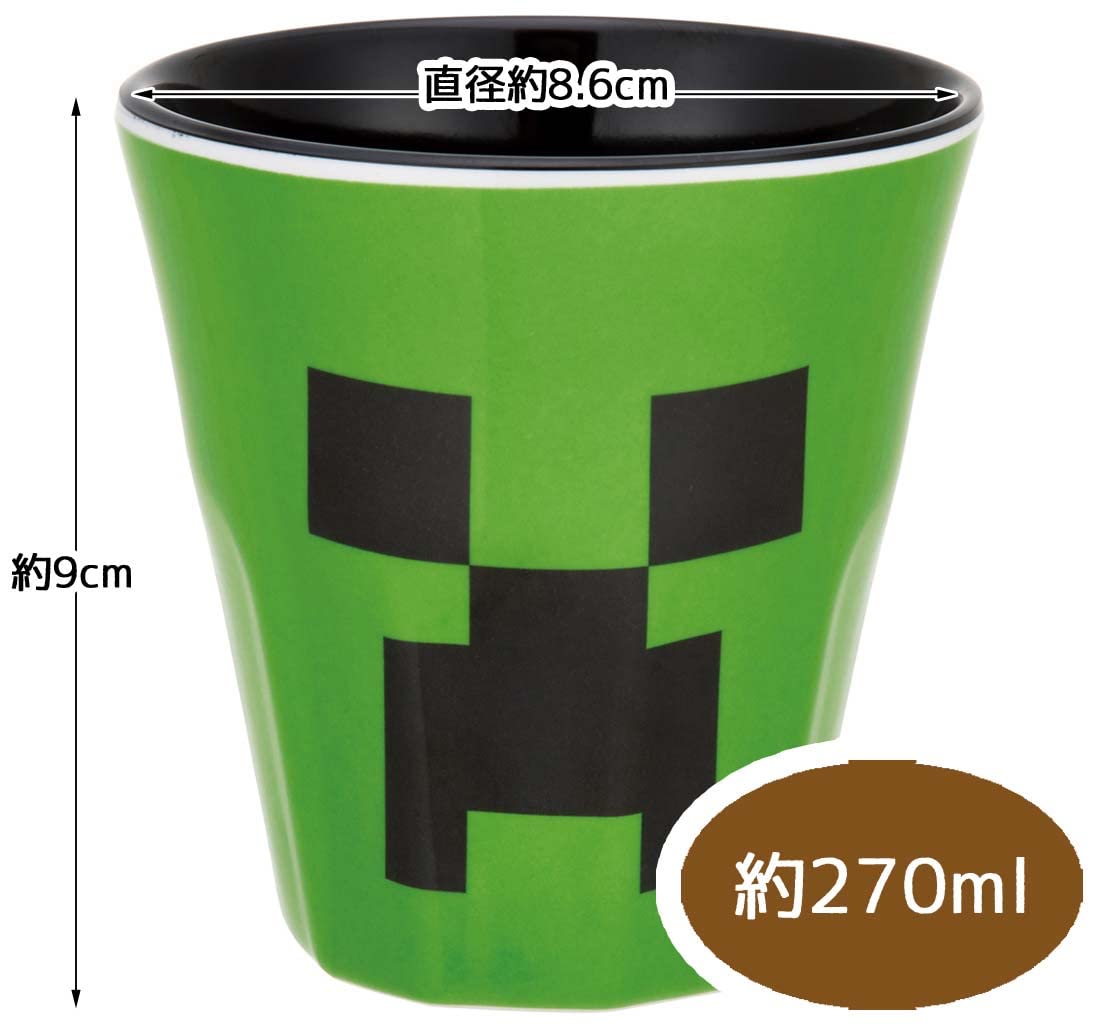 Skater 270ml Minecraft Creeper Melamine Tumbler Cup MTB2-A- Japan Figure Store - #1 Bring To You The Best Japanese Goods