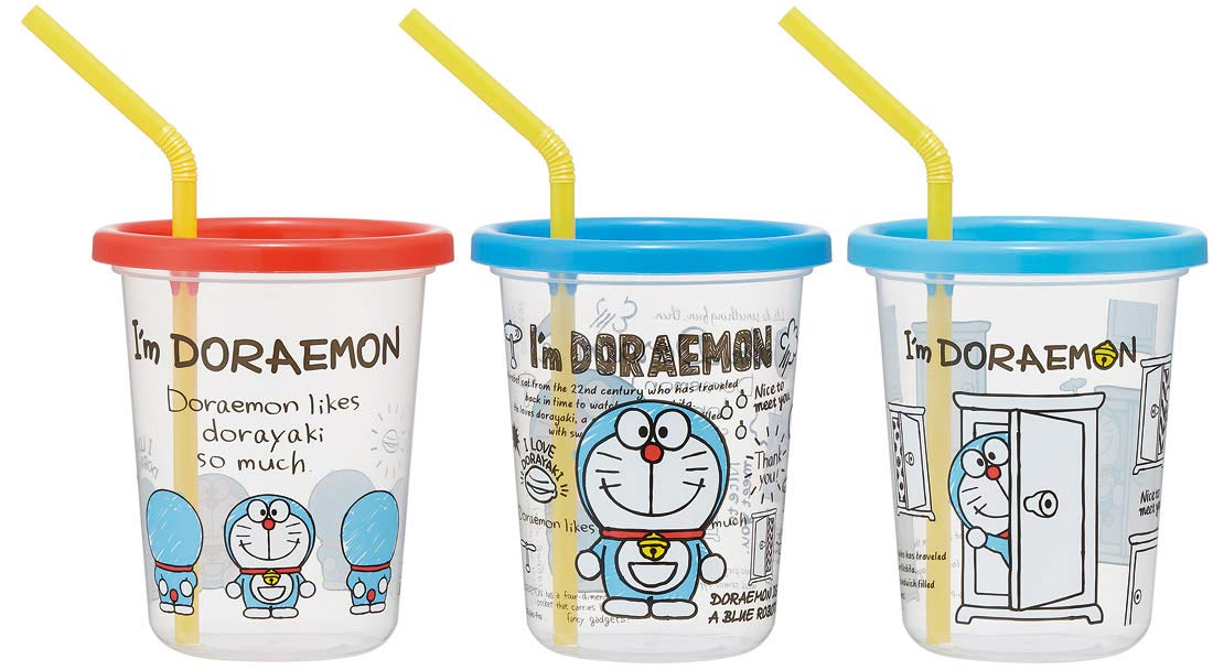 Skater 3-Piece Doraemon Tumbler Set with Straw 320ml Made in Japan Sih3St- Japan Figure Store - #1 Bring To You The Best Japanese Goods