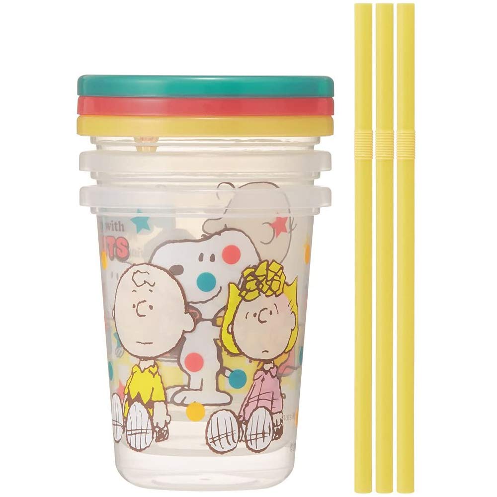 Skater Snoopy Mix 320ml Tumbler with Straw Made in Japan Sih3St-A- Japan Figure Store - #1 Bring To You The Best Japanese Goods