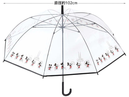 Skater Disney Mickey Mouse 60cm Vinyl Long Umbrella - UBV1N-A- Japan Figure Store - #1 Bring To You The Best Japanese Goods
