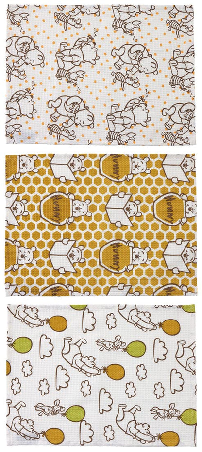Skater Disney Winnie The Pooh Waffle Dough Towels 3 Sheets 31 X 41 cm- Japan Figure Store - #1 Bring To You The Best Japanese Goods