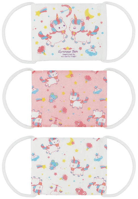 Skater Unicorn Antibacterial Gauze Mask 12-Ply Pack of 3 Ages 3-10 Washable Deodorizing- Japan Figure Store - #1 Bring To You The Best Japanese Goods