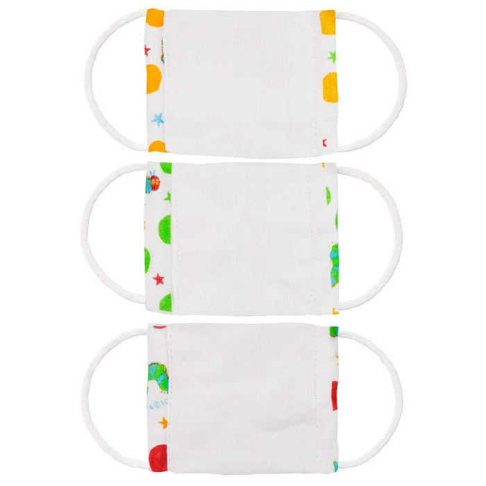 Skater Antibacterial Gauze Mask for Babies 2-4 Years 3pk Very Hungry Caterpillar 8.8x6.5cm- Japan Figure Store - #1 Bring To You The Best Japanese Goods