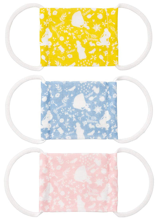 Skater Antibacterial Washable Gauze Mask 8.8x6.5cm Pack of 3 for Babies 2-4 Years Disney Princess Theme MSKG0- Japan Figure Store - #1 Bring To You The Best Japanese Goods