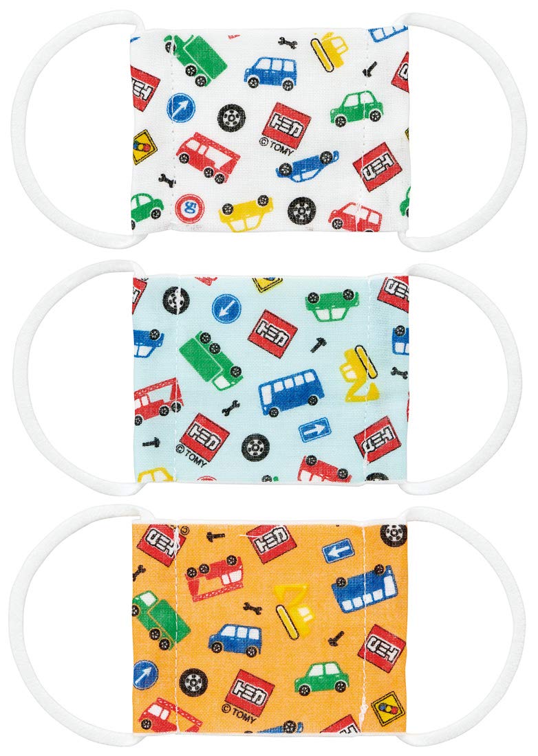 Skater Antibacterial Gauze Mask Tomica 20 for Babies 2-4 Years Old Pack of 3 Mskg0- Japan Figure Store - #1 Bring To You The Best Japanese Goods