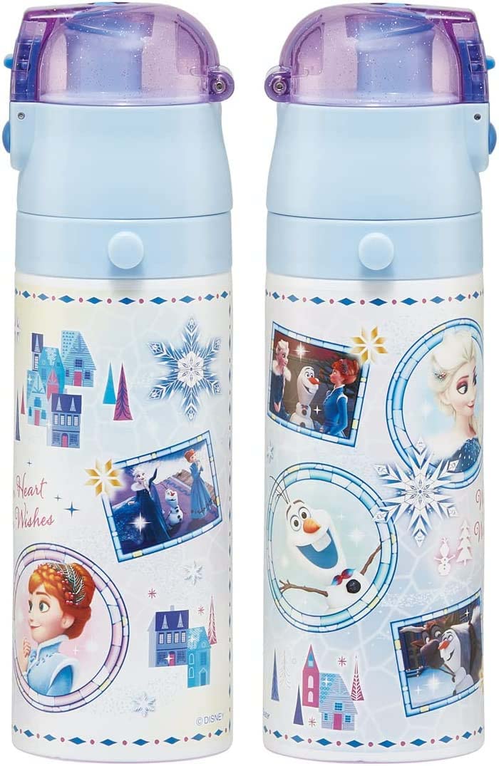Skater Disney Frozen 23 Stainless Steel Sports Water Bottle 470ml for Girls- Japan Figure Store - #1 Bring To You The Best Japanese Goods
