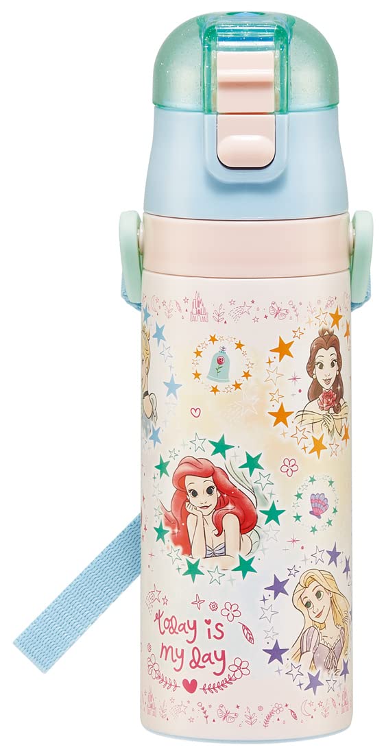 Skater Disney Princess Stainless Steel Sports Water Bottle 470ml for Girls- Japan Figure Store - #1 Bring To You The Best Japanese Goods