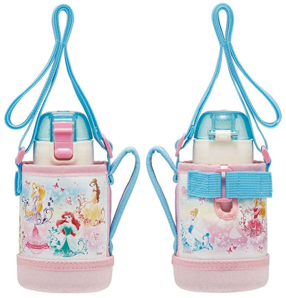 Skater Disney Princess 400ml Water Bottle for Kids with Cover Girls Edition Kstch4-A- Japan Figure Store - #1 Bring To You The Best Japanese Goods