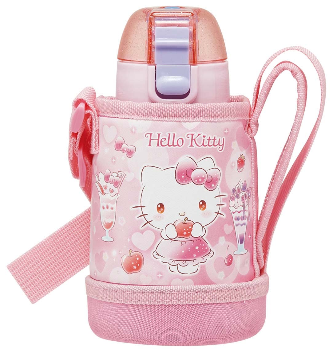 Skater Hello Kitty Sweets Children's 400ml Water Bottle with Cover - Sanrio Kstch4-A- Japan Figure Store - #1 Bring To You The Best Japanese Goods